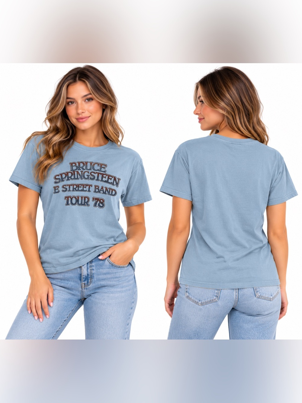 Daydreamer Bruce Springsteen Tour '78 Headliner Tee Graphic Tee in Blue